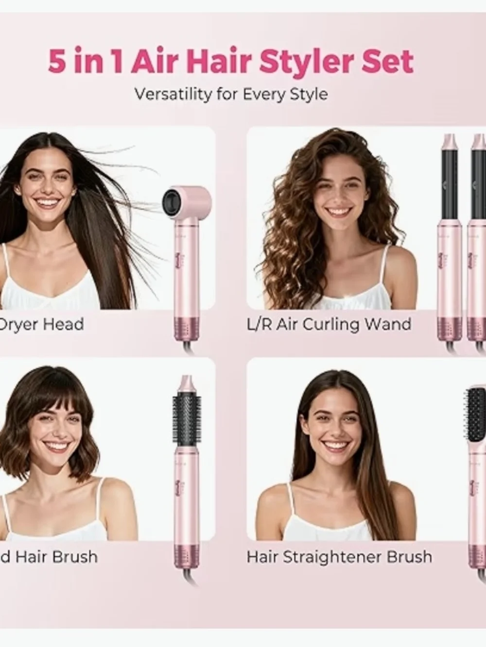 Pink Multi-Tool Hair Styler Set - Picture 3 of 7